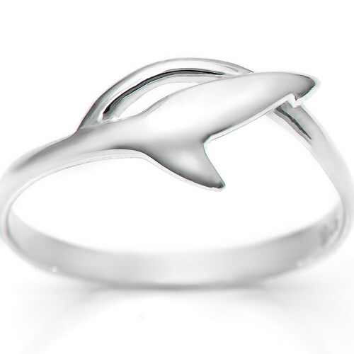 Antifinning Shark Tail Ring 056 Shark Ring Shark Jewelry Etsy
