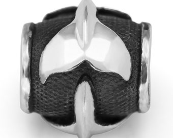 Sterling Silver Whale Charm With Austrian Crystal – European Style Dangle Bead For Charm Bracelets