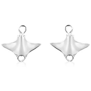 Orecchini a bottone Manta Ray #068 - Orecchini Manta Ray, Orecchini Oceanici, Gioielli da Immersione, Regalo per gli amanti dell&#39;oceano, Orecchini a bottone Manta Ray, Argento o Oro