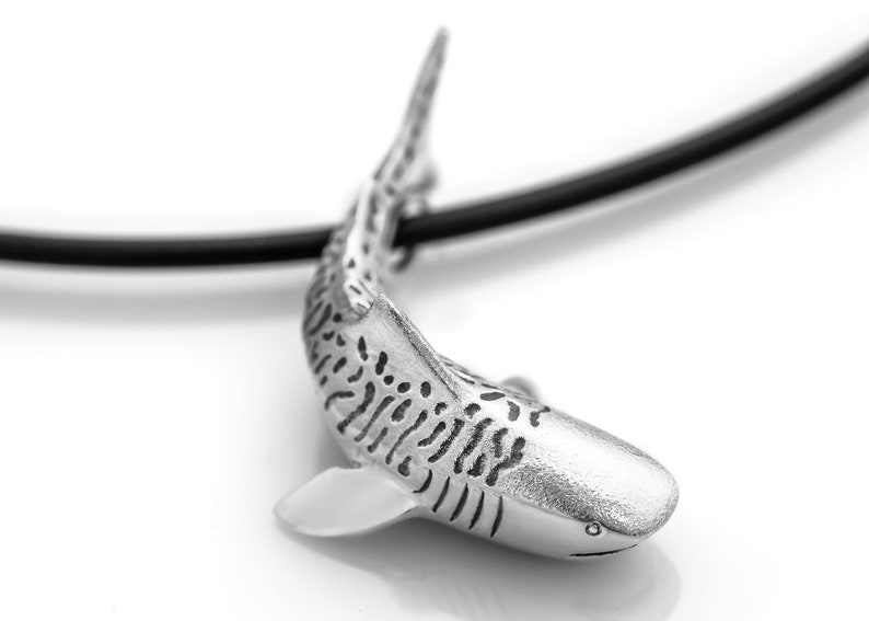 Silver or Gold Tiger Shark Jewelry Tiger Shark Pendant Necklace #058 Surfer Necklace Scuba Diver Gift Scuba Diving Jewelry Shark Gift