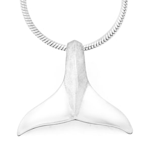 Whale Tail Necklace #032 - Whale Jewellery, Ocean Jewellery, Whale Tail Pendant, Beach Wedding, Ocean Themed Gift, Sterling Silver or Gold