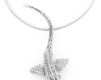 Leopard Shark Necklace #124 - Shark Jewelry, Shark Gift, Scuba Diving Jewelry, Scuba Diver Gift, Ocean Lover Present, Spotted Shark Lover