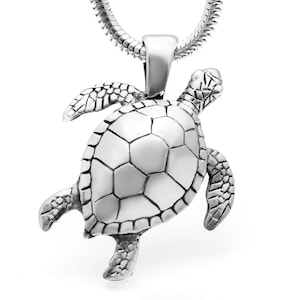 Sea Turtle Necklace #025 - Sea Turtle Jewellery, Animal Jewellery, Wildlife Jewellery, Hawaiian Jewellery, Sterling Silver or Gold