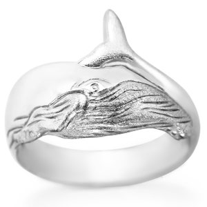 Humpback Whale Ring #028 - Whale Ring, Ocean Ring, Animal Ring, Marine Life Jewellery, Sea Life Ring, Nautical Ring, Sterling Silver or Gold