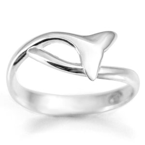 Baby Humpback Whale Tail Ring #042 - Whale Ring, Mermaid Ring, Ocean Ring, Whale Lover Gift, Ocean Lover Gift, Sterling Silver or Gold