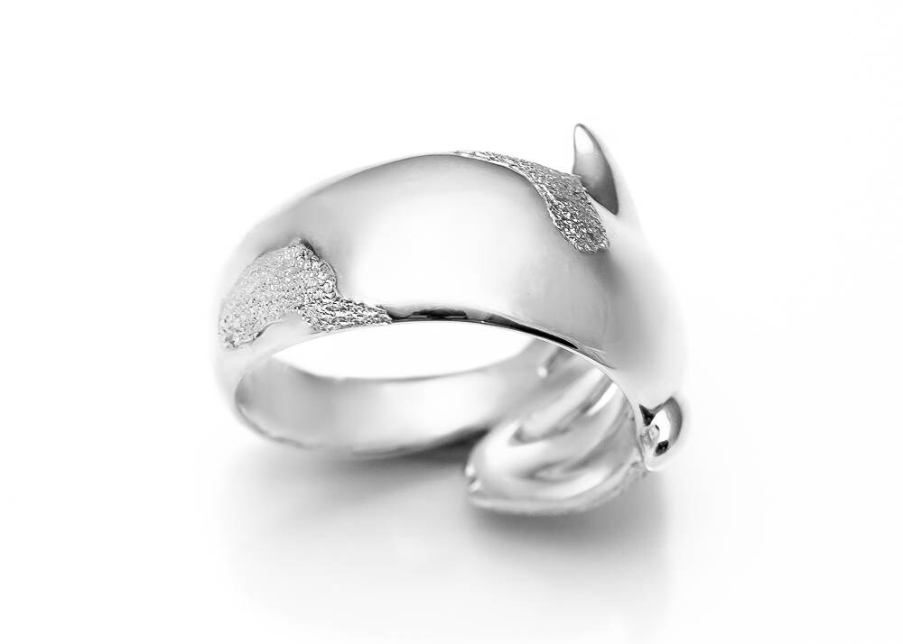 Orca Whale Ring 045 Orca Ring Killer Whale Ring Killer Etsy