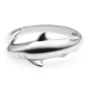 Reef Shark Ring 69 Black Tip Reef Shark Ring, Reef Shark Jewelry, Shark Lover Gift, Save Sharks, Sterling Silver or Gold image 4