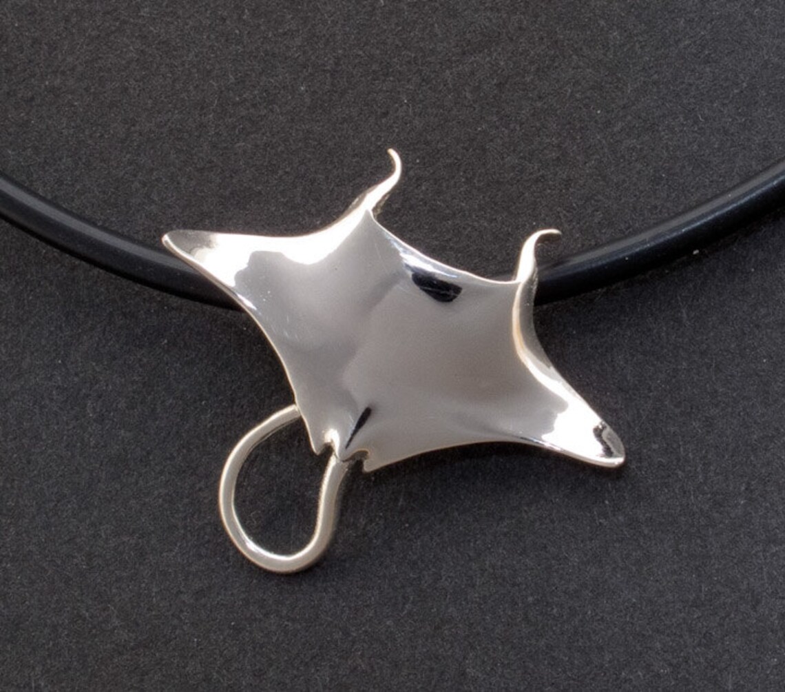 Manta Ray Pendant Necklace 023 Scuba Diving Jewelry Scuba Etsy Australia