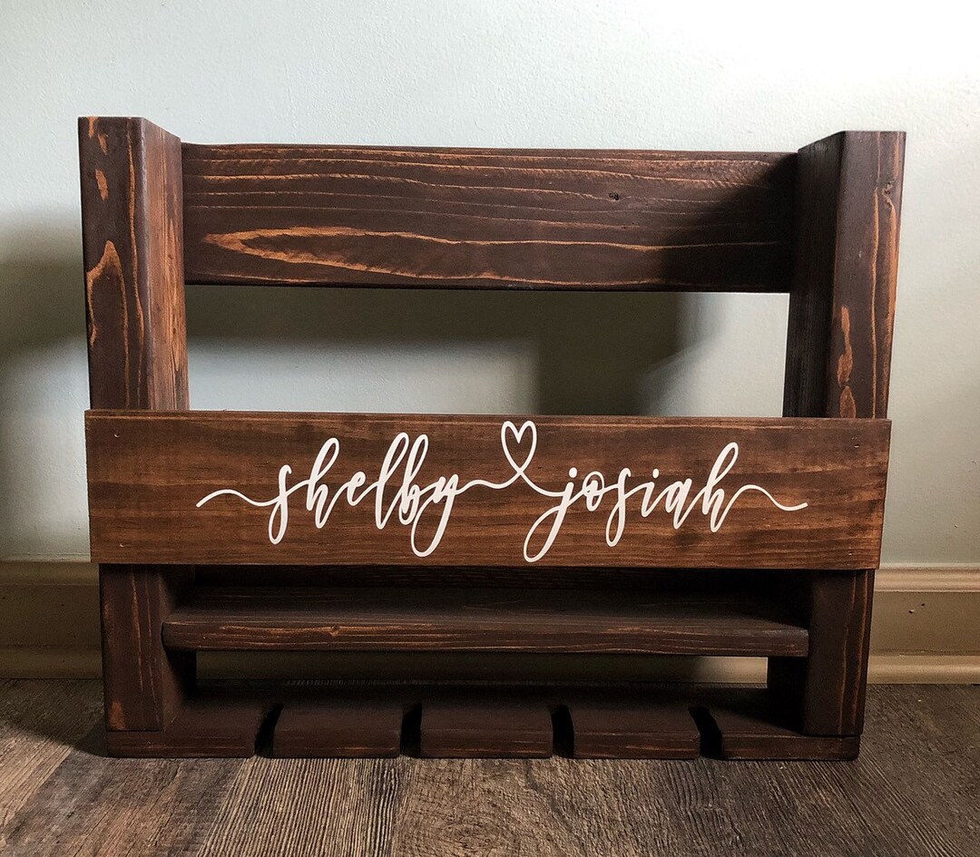 Personalized Wine Rack Custom Wine Rack Personalized Gift Family Name ...