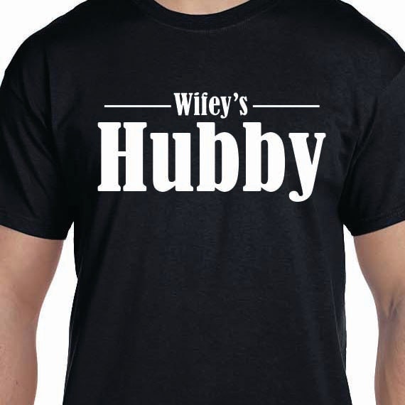 Wifey's Hubby Groom Husband 100% Cotton Gift T-Shirt