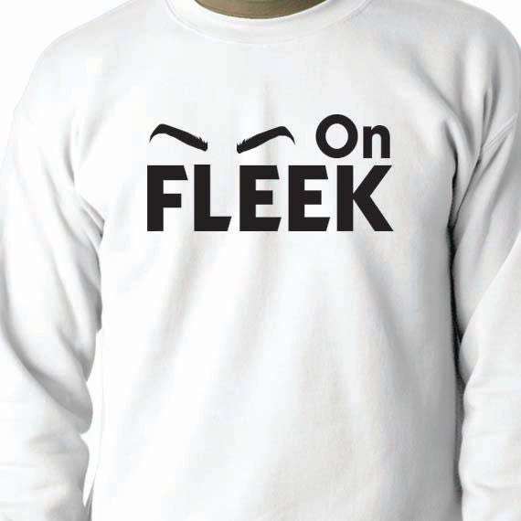 On Fleek 50/50 Crewneck Sweatshirt, Funny Quote, Funny Saying Printed 50/50 Crewneck Sweatshirt