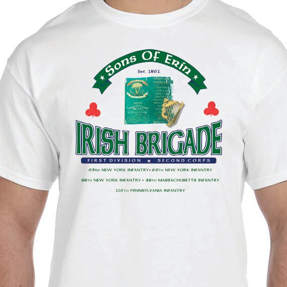 Irish Brigade Sons of Erin Civil War Printed 100% Cotton Gift T-Shirt