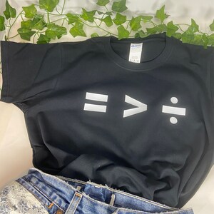 Equality is Greater Than Division, LGBTQ T-Shirt, Love, Pride, Cropped Tee, Gay Pride Gift, T-Shirt Printed 100% Cotton Gift T-Shirt