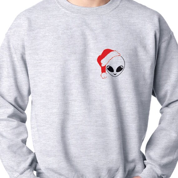 Christmas Alien Sweatshirt, Alien Sweatshirt,  50/50 Crewneck Sweatshirt, Christmas Gift, Christmas Present