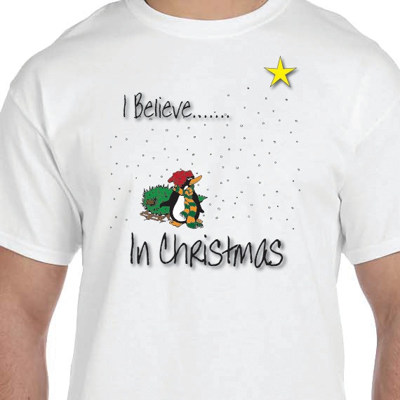 I Believe In Christmas, Christmas T-Shirt, Christmas Present 100% Cotton T-shirt