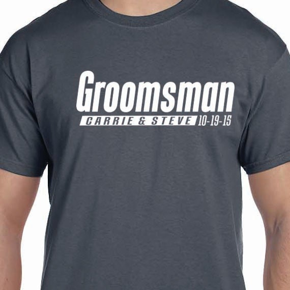 Groomsman Personalized Bachelor Party Groom Wedding 100% Cotton Gift T-Shirt