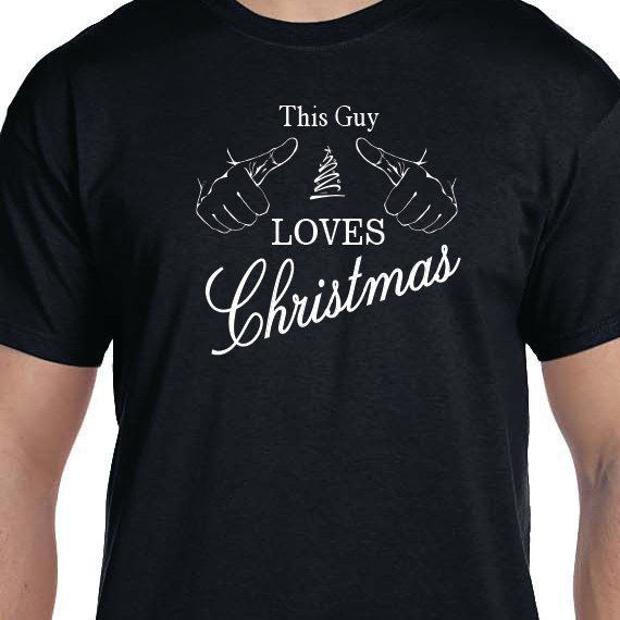 This Guy Loves Christmas T-shirt, Christmas T-Shirt, Christmas Gift, Christmas Present, 100% Cotton T-shirt