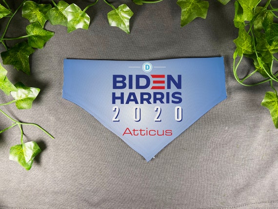 Biden Harris 2020,Joe Biden for President,Personalized Slide On Dog Bandana,Donation to Campaign for each sale, Hand Made, Custom, Dog Scarf