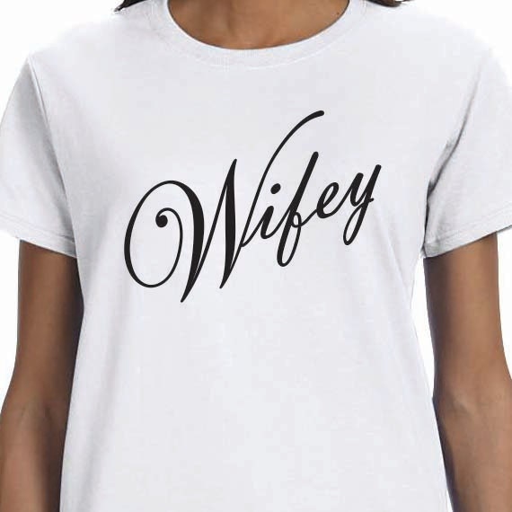 Wifey Wedding Bride Ladies 100% Cotton Gift T-Shirt