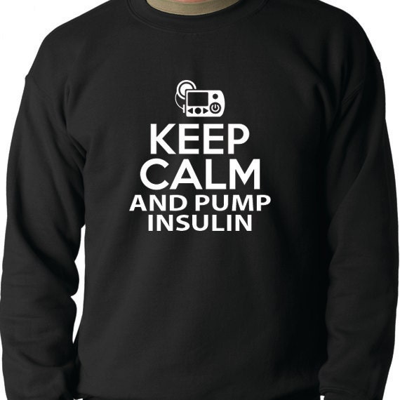 Keep Calm and Pump Insulin Crewneck Sweatshirt, Diabetes Awareness, Diabetes Fundraiser, Children With Diabetes, Diabetes Support