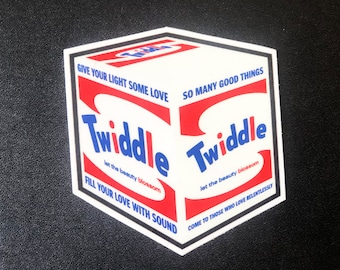 Twiddle - White Light - Parody sticker inspired by Andy Warhol & Brillo