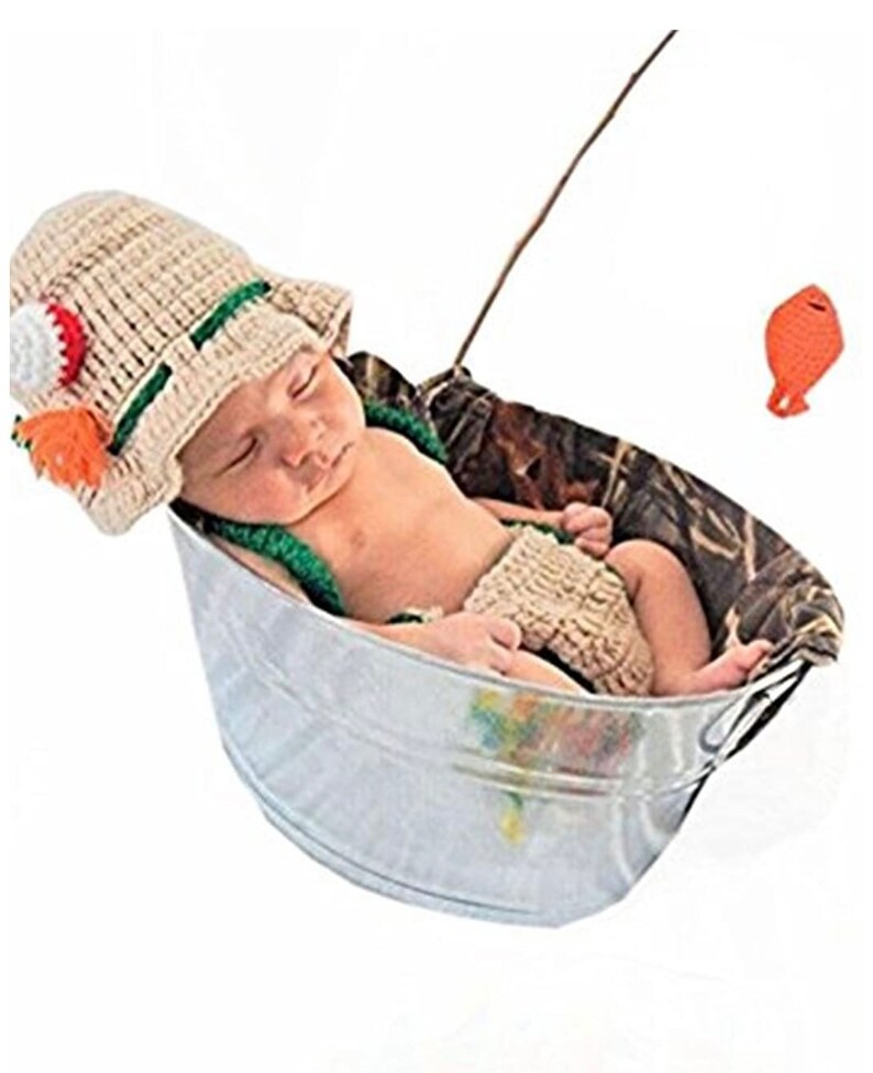 Little fisher like daddy uncle grandpa baby 1st fishing set fisherman going fishing first photoshoot newborn outfit