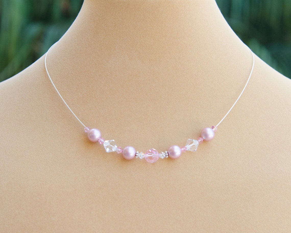 Pink Bridesmaid Gift Jewelry Set Blush Pink Jewelry Set With Etsy