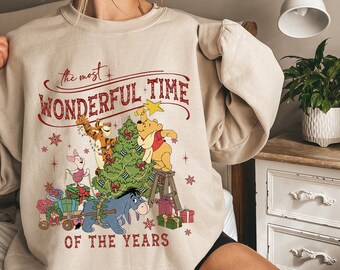 Winnie the Pooh Christmas Cotton Fabric 