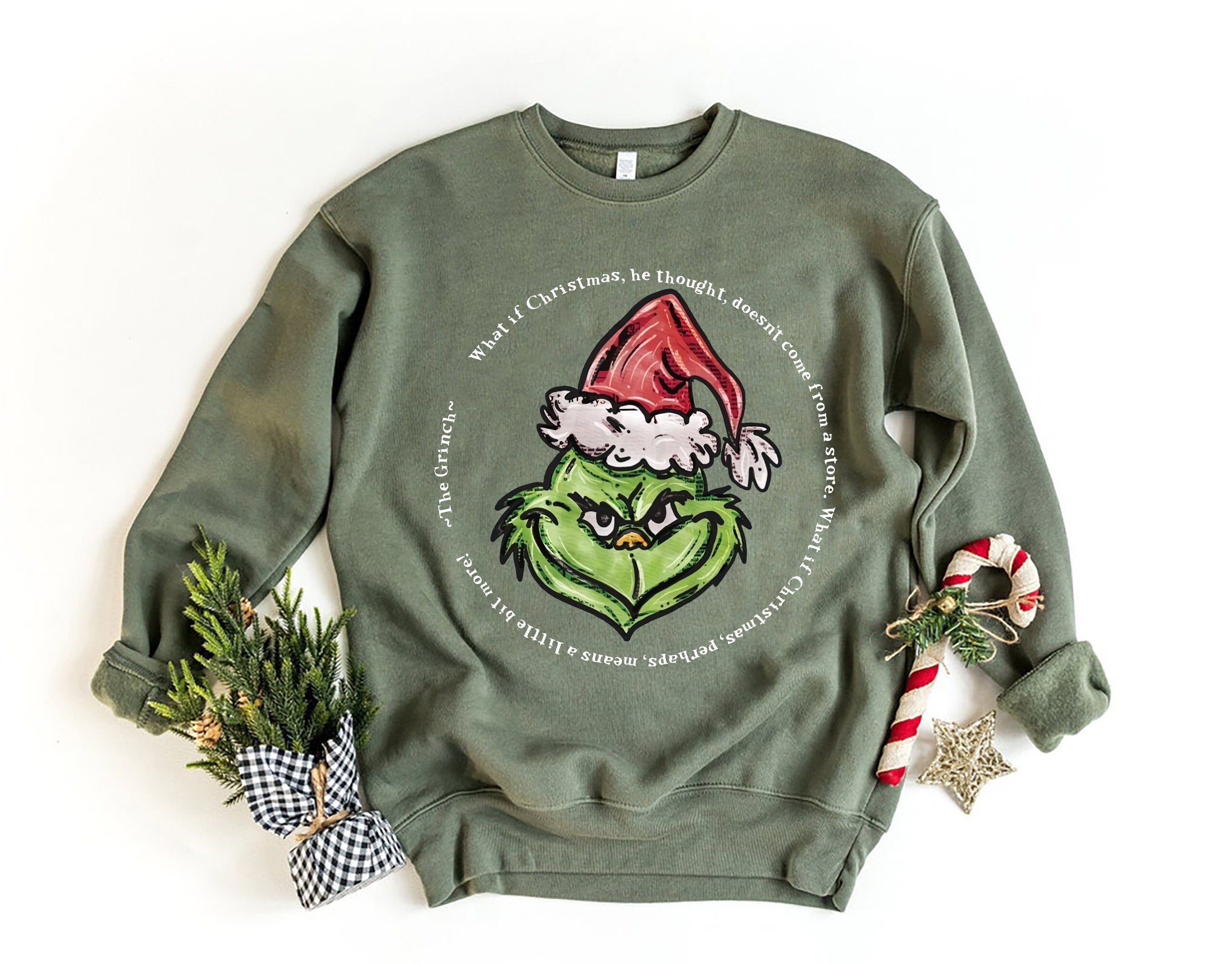 Grinch Sweatshirts - Etsy