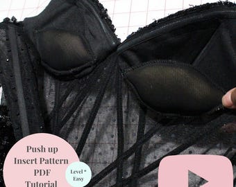 Modello per inserti push-up, tutorial facile, taglie S-M-L (download PDF)