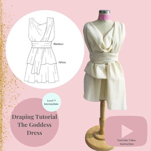 Tutoriel de drapage de la robe de déesse | Couture pour débutants (Patron PDF)