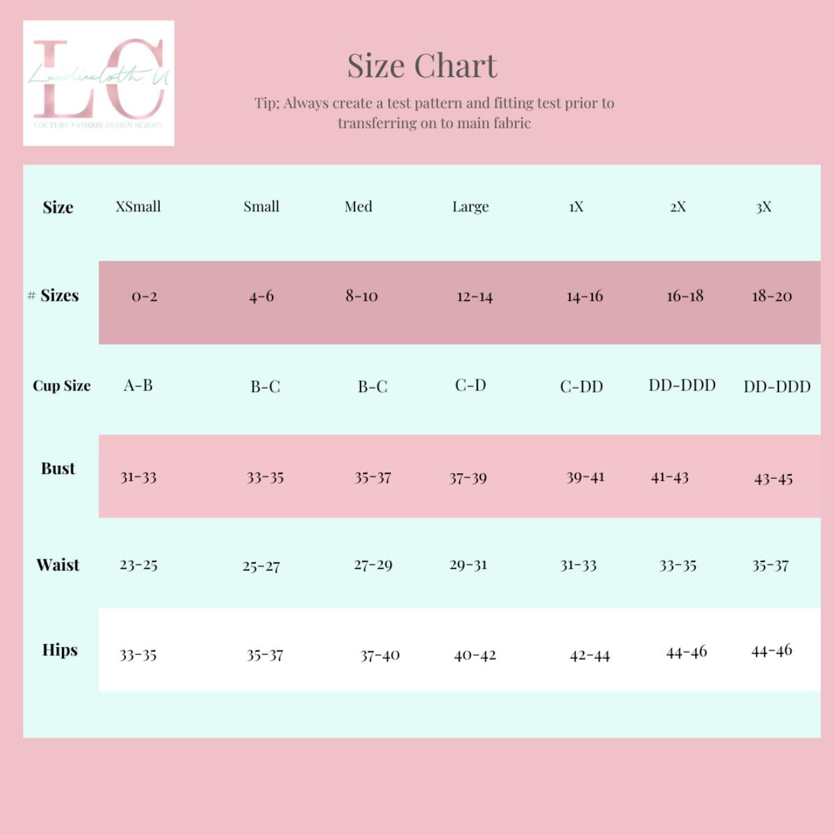 Bra Cup Pattern: Customizable Inserts A/B/C/DD (PDF Tutorial) - Etsy