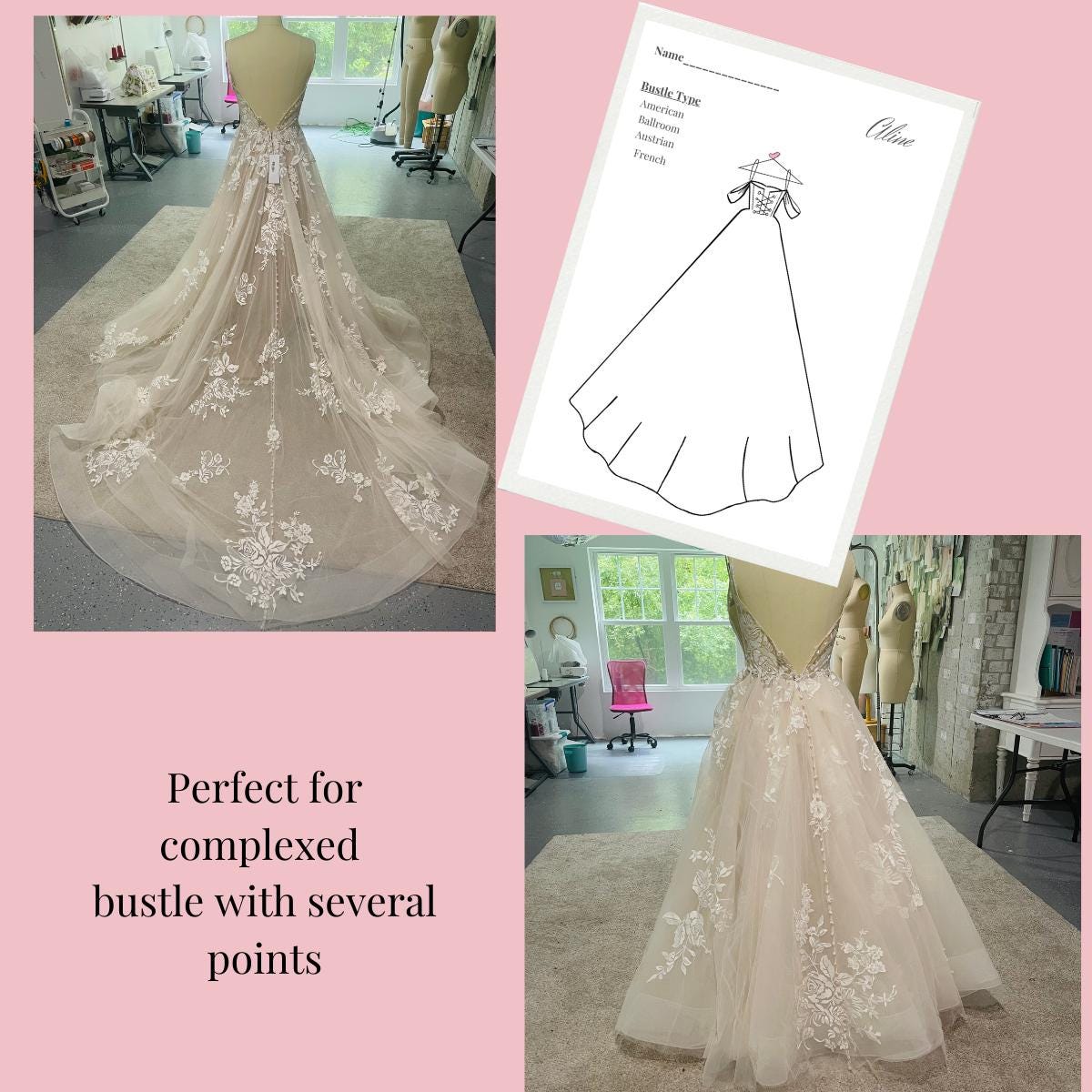 Bridal Gown Bustle Guide | Dress Silhouette Chart (PDF) - Etsy Bridal Gown Bustle Guide | Dress Silhouette Chart (PDF) - Etsy