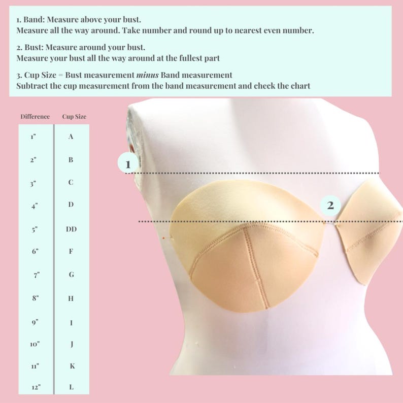 Bra Cup Pattern: Customizable Inserts A/B/C/DD (PDF Tutorial) - Etsy