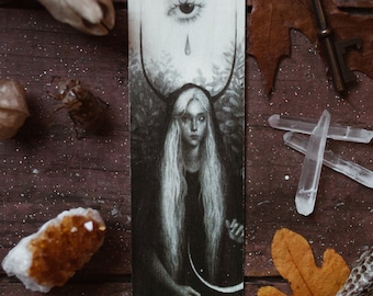 Oraculo / Babs Webb / Wood Bookmark / Free US Shipping
