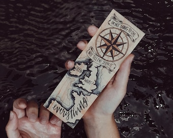 Everything / A Pirate&#39;s Vow / Wood Bookmark / Free US Shipping