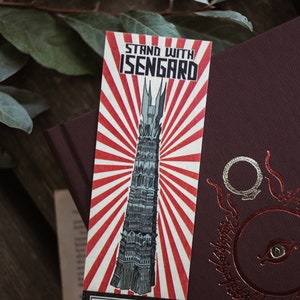 Stand With Isengard / Orc Propaganda / Wood Bookmark / Free US Shipping