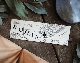 Marcador de página de madeira da região do Senhor dos Cavalos / Mapa / Frete grátis para os EUA