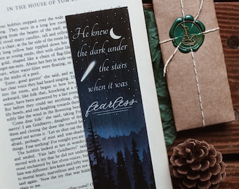 The Dark Under The Stars / Wood Bookmark / Free US Shipping