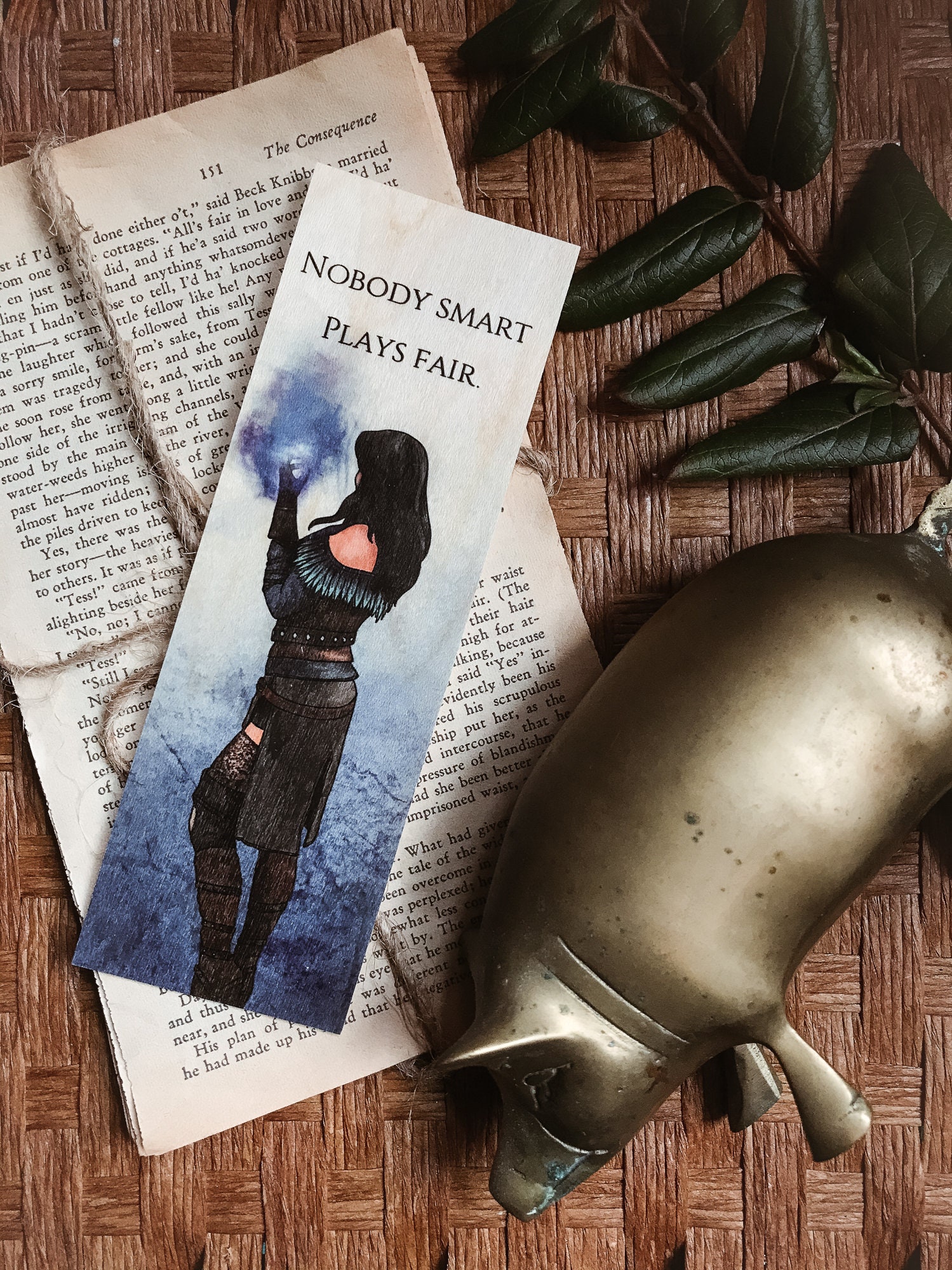 Nobody Smart Plays Fair / Wood Bookmark / Free US Shipping