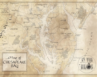 Chesapeake Bay / Tolkien Style / Free US Shipping