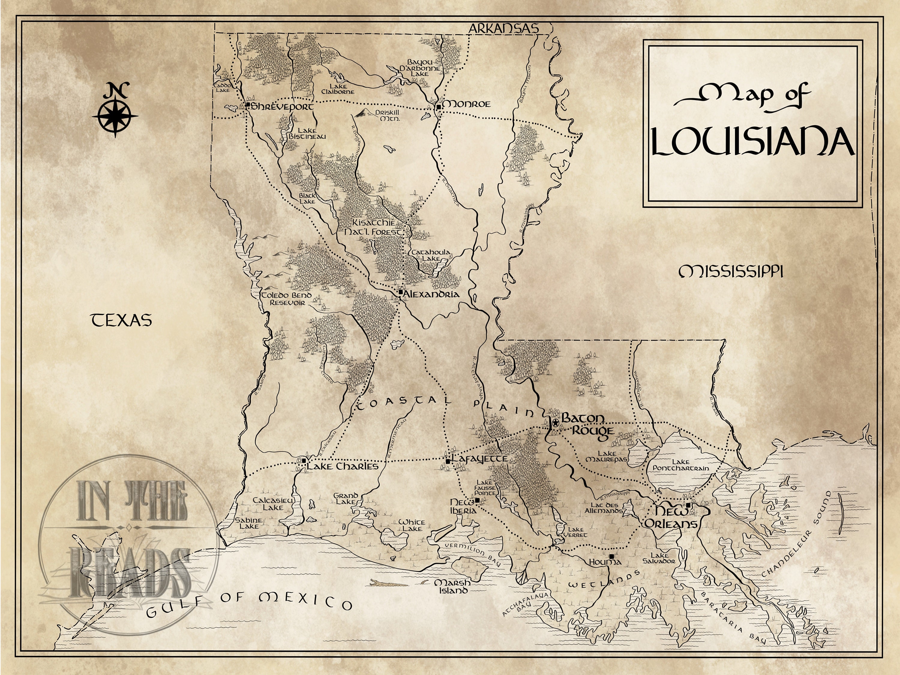 louisiana map