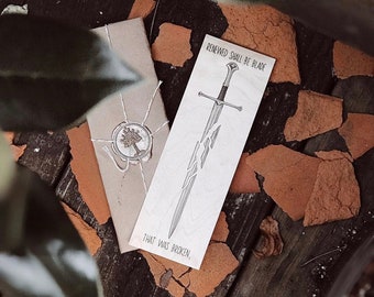 Blade That Was Broken / Double Sided / Wood Bookmark / Free US Shipping