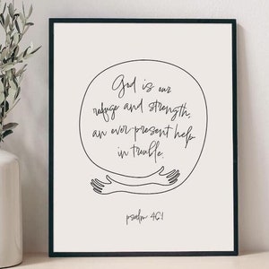 Psalm 46:1, Bible Verse Printable, Christian Printable Wall Art ...