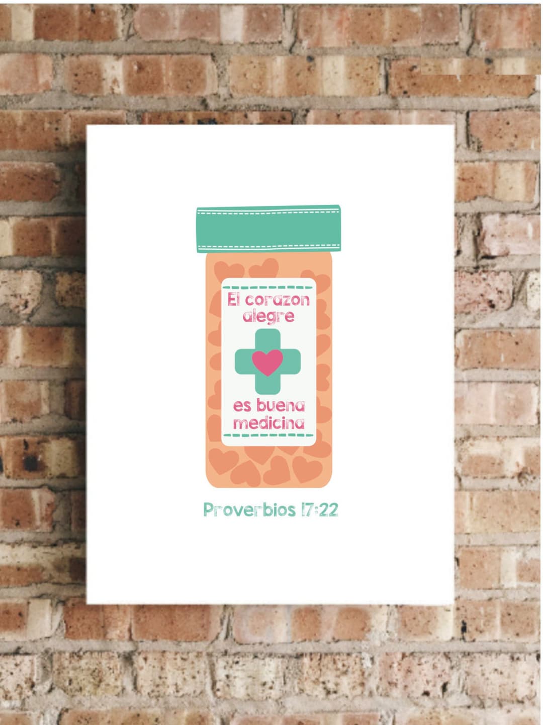El Corazon Alegre Es Buena Medicina Proverbios 17 22 Bible Verse Wall Art Etsy El Corazon Alegre Es Buena Medicina Proverbios 17 22 Bible Verse Wall Art Etsy