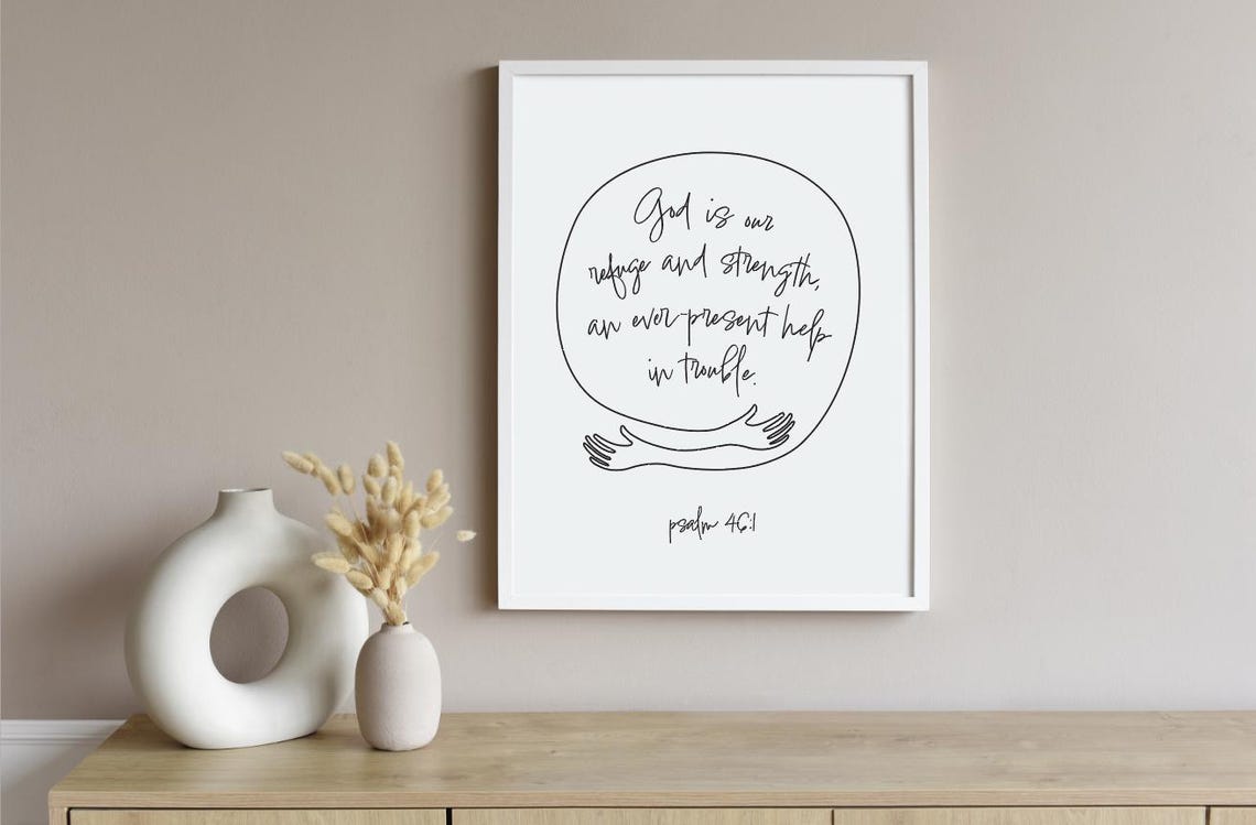 Psalm 46:1, Bible Verse Printable, Christian Printable Wall Art ...