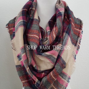 Blanket Scarf, Plaid blanket scarf, Tartan plaid scarf, Pashmina scarf, Tartan scarf, Oversized scarf, Oversized plaid scarf, monogrammed