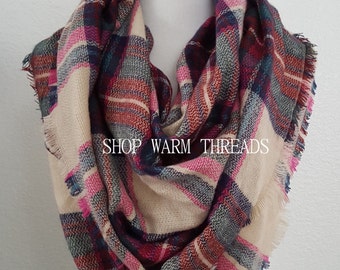 Blanket Scarf, Plaid blanket scarf, Tartan plaid scarf, Pashmina scarf, Tartan scarf, Oversized scarf, Oversized plaid scarf, monogrammed