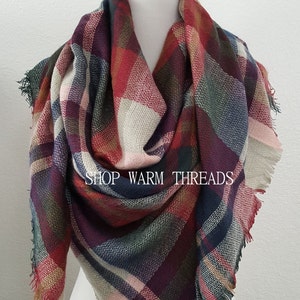 Blanket Scarf, Plaid blanket scarf, Tartan plaid scarf, Pashmina scarf, Tartan scarf, Oversized scarf, Oversized plaid scarf, Monogrammed