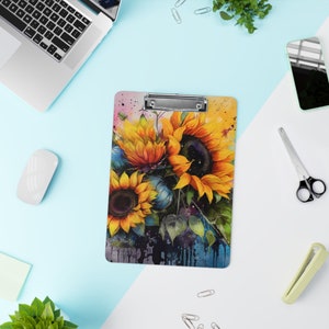 Watercolor Sunflower AOP Clipboard
